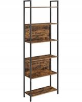 Regał industrialny rustykalny brąz 6 półek 60x24x186 cm Loft