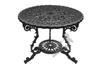 STÓŁ OGRODOWY ŻELIWNY Ø 90 CM MEBLE OGRODOWE NA TARAS PATIO BALKON ELEGANCKIE RETRO