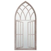 Lustro ogrodowe, piaskowe, 100x45 cm, żelazne