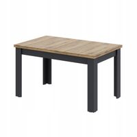 Stół kuchenny AGA prostokątny rozkładany 80x120/165 cm- czarny / dab wotan