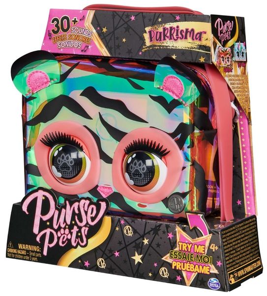 PURSE PETS PURRISMA ZEBRA TOREBKA INTERAKTYWNA Z OCZAMI I DŹWIĘKIEM zdjęcie 2