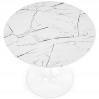 Solidny stół stolik kawowy GLAMOUR marmur 80 cm