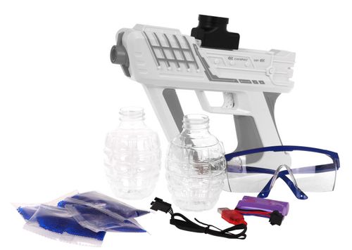 ZABAWKOWY  SZARY PISTOLET Z DODATKAMI na Arena.pl