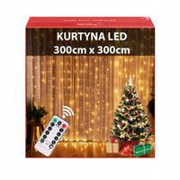 KURTYNA ŚWIETLNA LED 3X3M DEKORACJA GIRLANDA LED