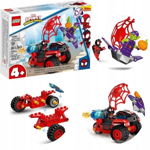Zestaw Prezent Klocki LEGO MARVEL 10781 Trójkołowiec Spider-Man 4+ Torba na Arena.pl