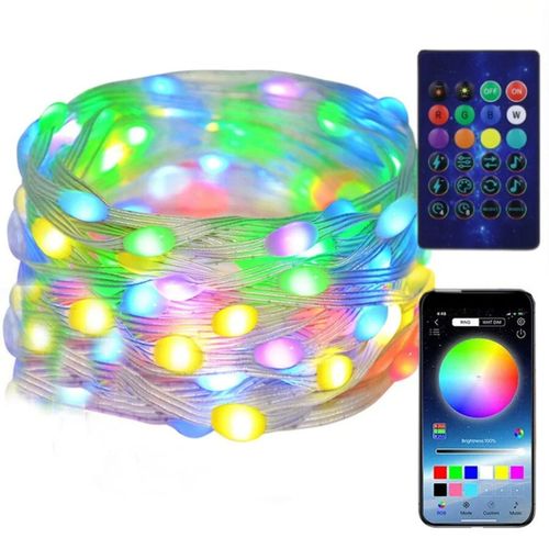 Lampki Świąteczne 200 LEDowe Inteligentne Bluetooth Świecą w RYTM Muzyki na Arena.pl