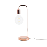 Lampa stołowa metalowa miedziana SAVENA