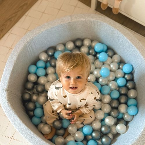 Suchy Basen z Kulkami 90x30 Basen Piankowy Szary Smart 200 piłek MISIOO na Arena.pl