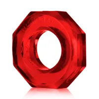 oxballs humpballs ruby - elastyczny pierścień z skinflex-tpr, czerwony