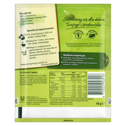FIX KNORR FIX SPAGHETTI NAPOLI 45 g na Arena.pl