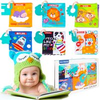 Miękkie Książeczki Materiałowe Sensoryczne Gryzak 6 szt.