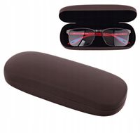 Brąz ETUI NA OKULARY korekcyjne przeciwsłoneczne Futerał Pokrowiec TWARDE