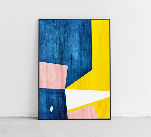 Plakat abstrakcja geometryczna 21x29,7 cm A4 na Arena.pl