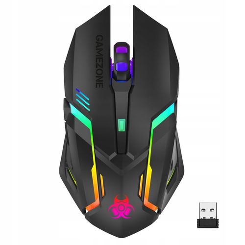 MYSZKA GAMINGOWA MYSZ DLA GRACZY BEZPRZEWODOWA KOMPUTEROWA LED RGB 3200 DPI na Arena.pl