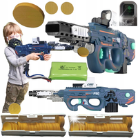 Pistolet Na Akumulator 60cm Kosmiczny Blaster STRZELA DYSKAMI dyski Karabin