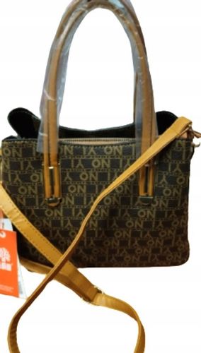 Torebka damska TORBA modna , brązowa pojemna skóra eko, długi pasek na Arena.pl