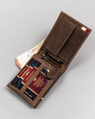 skórzany portfel męski z patriotycznym wzorem - peterson na Arena.pl