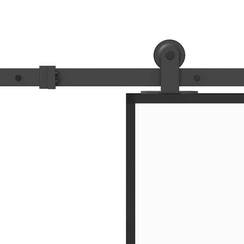 Drzwi przesuwne z osprzętem, szkło ESG i aluminium, 76x205 cm na Arena.pl