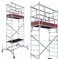 Rusztowanie aluminiowe ClimTec firmy KRAUSE - wysokość robocza 5m + rolki jezdne 125mm