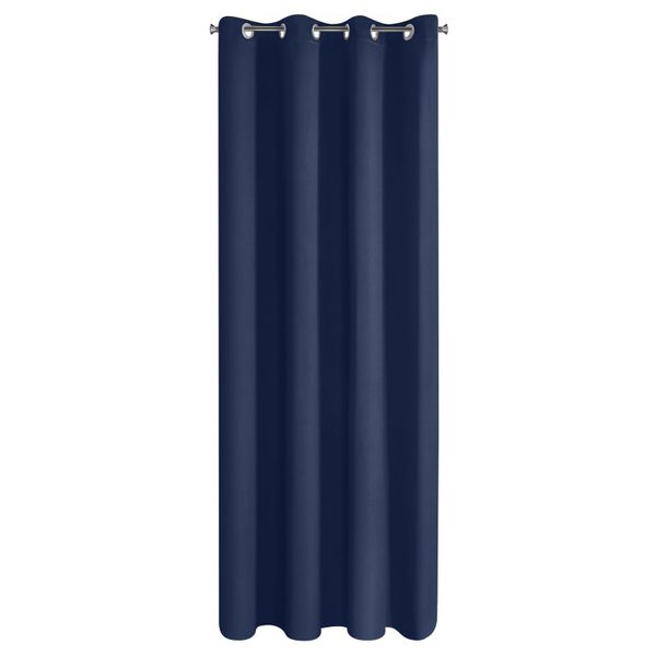 Zasłona gotowa na przelotkach PARISA 140x250 Design91 granatowa zdjęcie 3