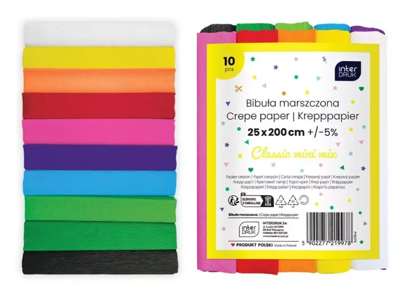 Bibuła Marszczona Mix Classic Mini 10Szt zdjęcie 1