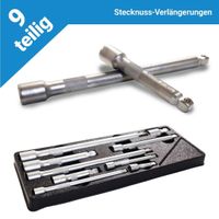 19604Komplet przedłużek do kluczy nasadowych 1/4 3/8 1/2 cala - 9 szt