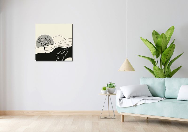 Obraz 60x60cm Falisty Księżyc zdjęcie 2