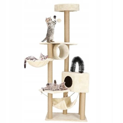 DRAPAK DLA KOTA KOTÓW WYSOKI DUŻY WIEŻA LEGOWISKO DOMEK 7 POZIOMÓW SŁUPEK na Arena.pl