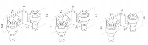WÓZEK WÓZKI ROLKI DO BRAMY PRZESUWNEJ 80x80 ZESTAW WÓZKÓW BRAMOWYCH WAHLIWE na Arena.pl
