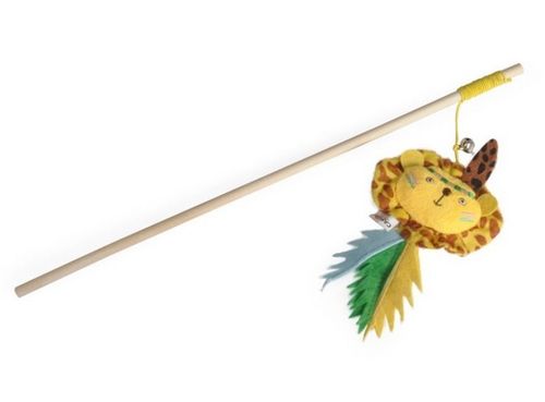 Camon Cat Toy Wędka drewniana z dzwonkiem i kocimiętką jungle na Arena.pl