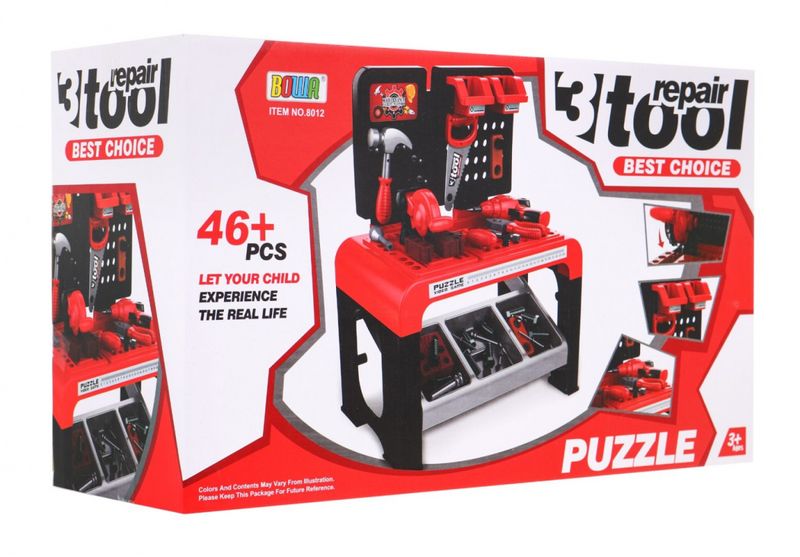 Kompaktowy Warsztat Dla Dzieci 3+ Zestaw Małego Majsterkowicza 46 El. zdjęcie 6