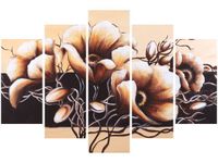 100CM 150CM OBRAZ 5 ELEM DOSTOJNE KWIATY ŚCIENNY