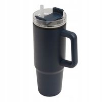 KUBEK TERMICZNY Z UCHWYTEM 900 ml ze słomką duży do auta Kubek na wodę kawę