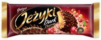 JUTRZENKA CIASTKA JEŻYKI DARK WIŚNIA 140G