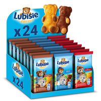 Zestaw mix Lubisie 24szt x 30g ciastka biszkopty dla dzieci do szkoły