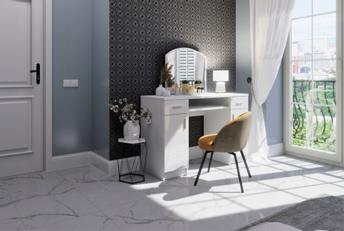 Toaletka kosmetyczna PARIS + Lustro Połysk na Arena.pl