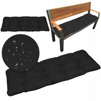 Wodoodporna poduszka ogrodowa na ławkę huśtawkę palety 180x50 cm CZARNA
