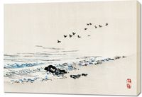 Obraz 100x70cm Beach Scenery, Kōno Bairei Japoński Vintage do Salonu