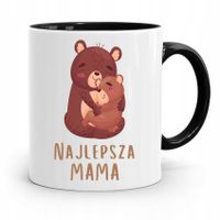 Kubek Czarny Prezent Dla Najlepszej Mamy Matki Z Nadrukiem Ze Zdjęciem