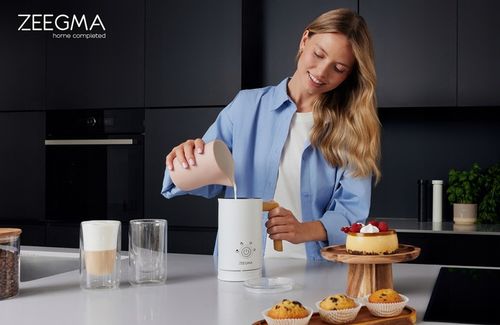 ELEKTRYCZNY SPIENIACZ do mleka Podgrzewacz KAWY PIANY LATTE BIAŁY 240ml na Arena.pl