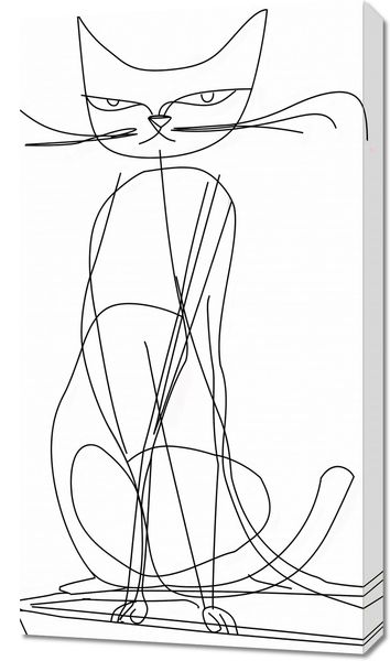 Obraz 50x90cm Kot Linijny zdjęcie 1