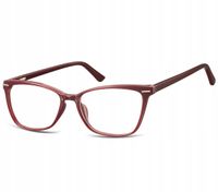 Damskie okulary zerówki KOCIE Oprawki korekcyjne optyczne SUNOPTIC bordowa