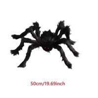 Pluszowy pająk czarny 50 cm dekoracja na Halloween