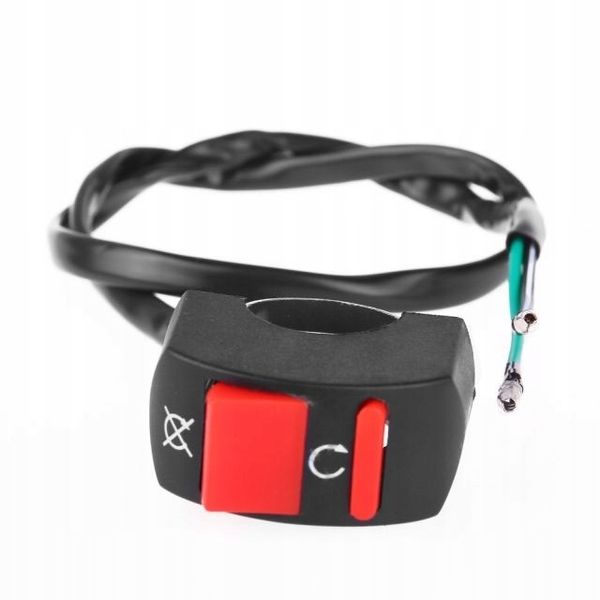 Halogen motocyklowy U4 LED+RING+włącznik czarny zdjęcie 2