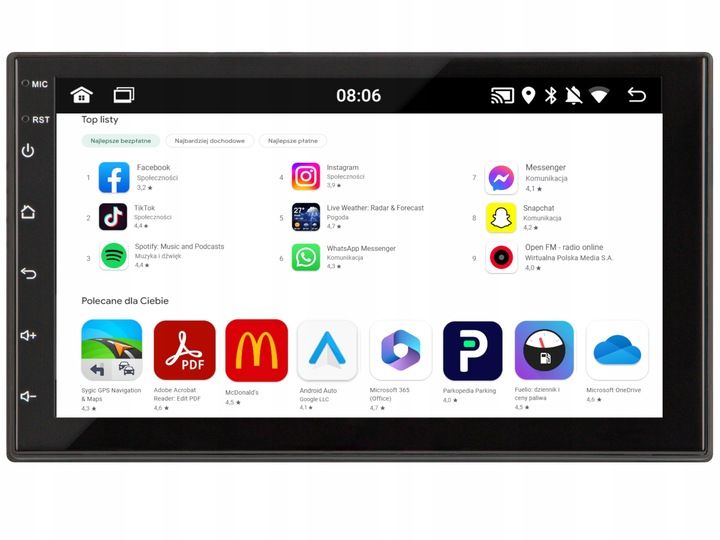 RADIO SAMOCHODOWE 2 DIN WiFi GPS ANDROID BLUETOOTH USB RDS KAMERA COFANIA zdjęcie 11