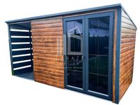 SCHOWEK - DOMEK OGRODOWY 3m x 2m + wiata 1,5m spad w tył ID268