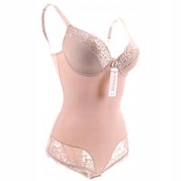 Orirose satynowe BODY WYSZCZUPLAJĄCE modelujące brzuch BIUSTONOSZ push-up