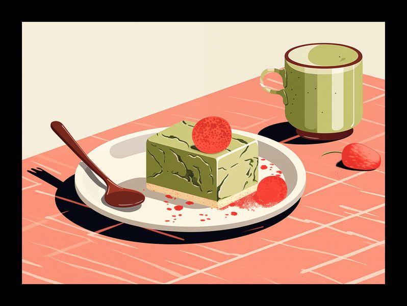 Plakat 18x13cm Deser Matcha zdjęcie 2