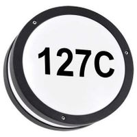 Elewacyjna LAMPA ścienna SOLINA LED C 03837 Ideus okrągła OPRAWA hermetyczna LED 7,5W 4000K numer domu nad drzwi IP54 czarny