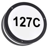 Elewacyjna LAMPA ścienna SOLINA LED C 03837 Ideus okrągła OPRAWA hermetyczna LED 7,5W 4000K numer domu nad drzwi IP54 czarny